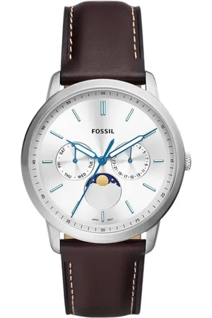 Fossil Homme, Accessoires, Multicolore, Taille: ONE Size Montre Minimaliste en Cuir Écologique Style Neutra