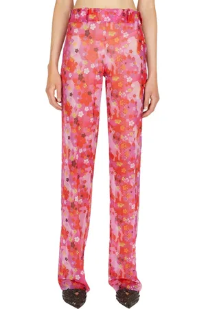 Louise Lyngh Bjerregaard Femme, Pantalons, Multicolore, Taille: 42 FR Pantalon de Bureau à Imprimé Floral