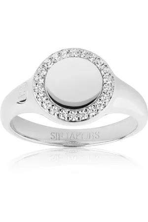 Sif Jakobs Femme, Accessoires, Gris, Taille: 56 MM Élégante Bague en Argent avec Zirconias