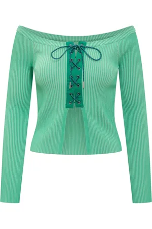Andersson Bell Femme, Tops, Vert, Taille: 38 FR Haut Corset Rayé