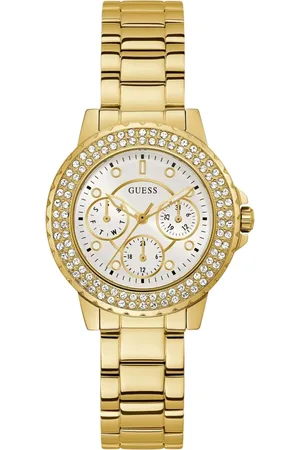 Guess Femme, Accessoires, Jaune, Taille: ONE Size Montre élégante en cristal avec fonction date