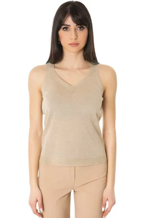 D.EXTERIOR Femme, Tops, Jaune, Taille: 42 FR Top Sans Manches Lux Corto
