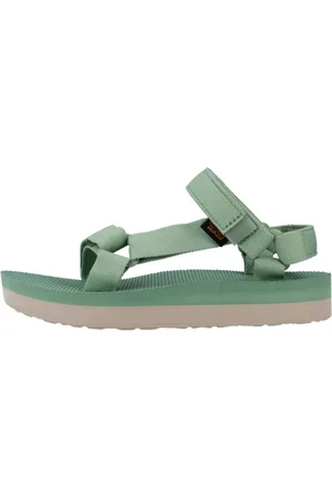 Teva Femme, Chaussures, Vert, Taille: 37 EU Sandales Plates Polyvalentes Midform