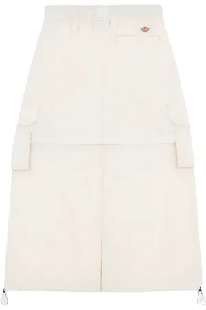 Dickies Femme, Jupes, Blanc, Taille: 38 FR Jupe Midi Polyvalente pour Femmes