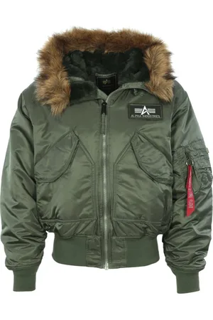 Alpha Industries Homme, Vestes, Vert, Taille: M Veste à Capuche Élégante