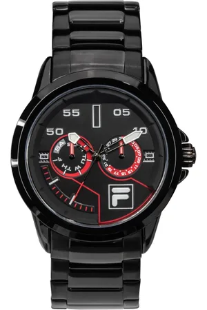 Fila Homme, Accessoires, Noir, Taille: ONE Size Montre Homme Acier Inoxydable Collection Active