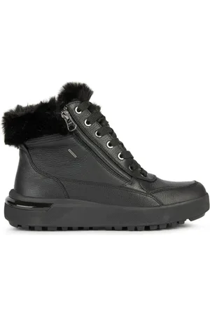 Geox Femme, Chaussures, Noir, Taille: 38 EU Noir Casual Fermé Plat Bottines