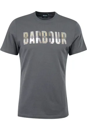 Barbour Homme, Tops, Gris, Taille: M Tartan Graphique T-shirt Coton
