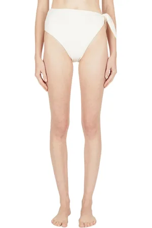 ZIAH Femme, Maillots de bain, Blanc, Taille: 40 FR Bas de Bikini à Cravate Asymétrique