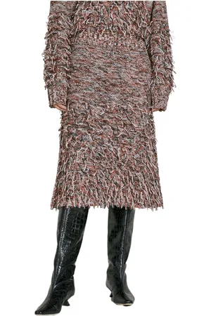 Durazzi Milano Femme, Jupes, Multicolore, Taille: 40 FR Jupe Tricotée avec Fils Lâches