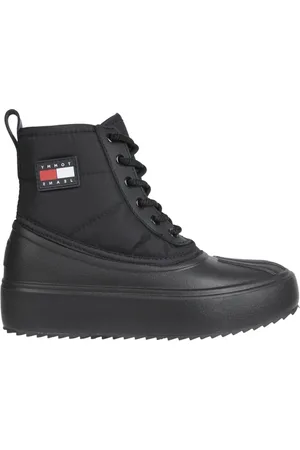 Tommy Hilfiger Femme, Chaussures, Noir, Taille: 36 EU Bottes Noires à Lacets