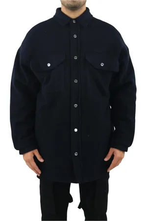 AMBUSH Homme, Vestes, Bleu, Taille: M Manteau Chemise Bleu Marine