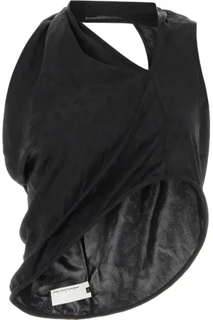 Kiko Kostadinov Femme, Tops, Noir, Taille: 40 FR Haut en Satin Noir Heide