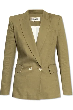 Diane von Furstenberg Femme, Vestes, Vert, Taille: 34 FR Blazer à double boutonnage