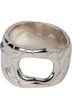 Octi Unisex, Accessoires, Gris, Taille: ONE Size Bague Globe en Argent avec Gravure