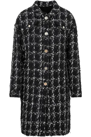 Giambattista Valli Femme, Manteaux, Noir, Taille: 36 FR Manteau en Laine à Carreaux Noir