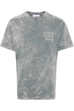 Etudes Homme, Tops, Gris, Taille: XL Wonder Small Stencil T-shirt PewterSky