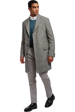 Brooks Brothers Homme, Manteaux, Multicolore, Taille: S Manteau en Laine Vierge
