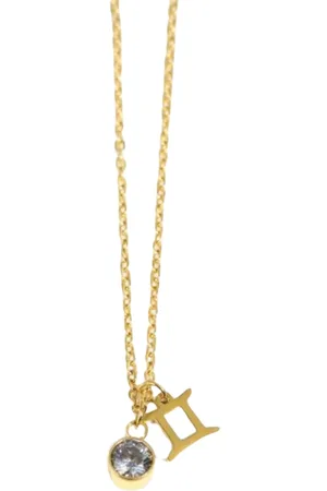 Dansk Copenhagen Femme, Accessoires, Jaune, Taille: ONE Size Amour Collier Signe du Zodiaque Plaqué Or