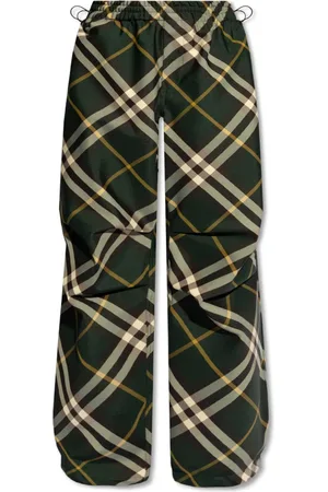 Burberry Homme, Pantalons, Vert, Taille: M Pantalon à motifs