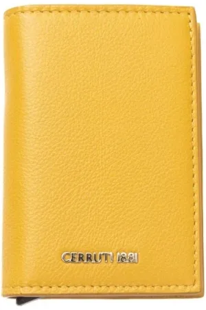 Cerruti 1881 Homme, Accessoires, Jaune, Taille: ONE Size Portefeuille Homme en Cuir avec Porte-cartes