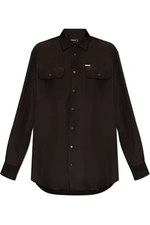 Dsquared2 Femme, Blouses et Chemises, Noir, Taille: 34 FR Chemise en Soie