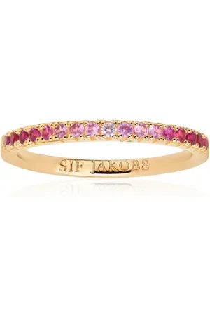 Sif Jakobs Femme, Accessoires, Jaune, Taille: 50 MM Bague en Zircone Rose & Blanche Facettée