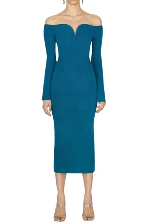 GALVAN Femme, Robes, Bleu, Taille: 38 FR Robe Iconique Bleue Grace 