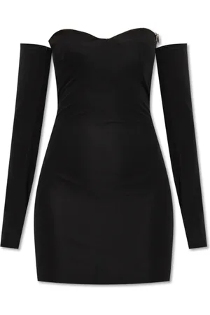 Dsquared2 Femme, Robes, Noir, Taille: 42 FR Robe avec Manches Décoratives