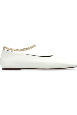 Maria Luca Femme, Chaussures, Blanc, Taille: 39 1/2 EU Ballarines en cuir 