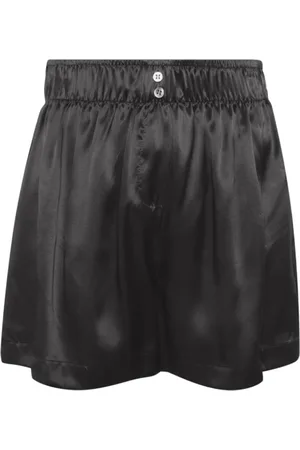 Halfboy Femme, Shorts, Gris, Taille: 40 FR Shorts Bermuda en Satin de Soie Gris Foncé