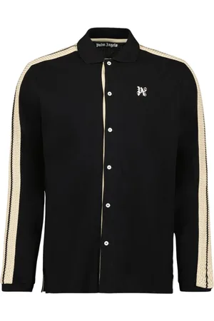 Palm Angels Homme, Chemises, Noir, Taille: M Chemise Monogramme Classique Manches Longues