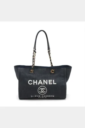 CHANEL Femme, Pre-owned, Bleu, Taille: ONE Size Pre-owned Denim sacs-chanel