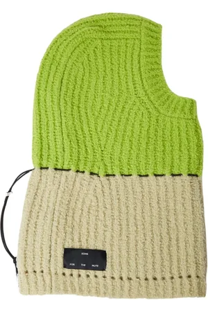 SONG FOR THE MUTE Homme, Accessoires, Multicolore, Taille: ONE Size Balaclava Tricoté en Grosse Maille