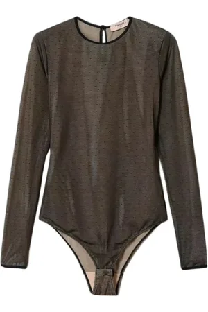 Twin-Set Femme, Tops, Noir, Taille: 42 FR Body Plumetis au Style Élégant