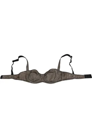 Dolce & Gabbana Femme, Sous-vêtements, Brun, Taille: 36 FR Soutien-gorge extensible marron détails logo Italie