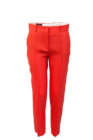 Loro Piana Femme, Pantalons, Rouge, Taille: 38 FR Pantalon en Lin Rouge