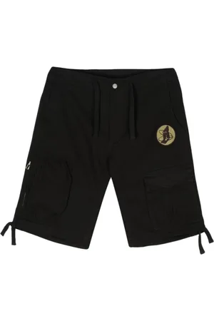 Billionaire Boys Club Homme, Shorts, Noir, Taille: L Shorts Cargo Noirs avec Logo Brodé