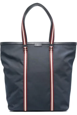 Bally Homme, Sacs, Bleu, Taille: ONE Size Sac fourre-tout bleu nuit avec détails à rayures