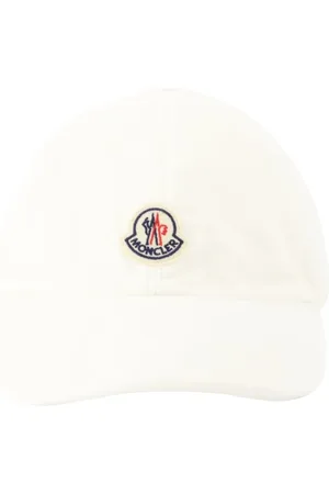 Moncler Femme, Accessoires, Blanc, Taille: ONE Size Casquette en Velours avec Patch Logo