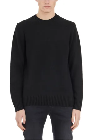 Paolo Pecora Homme, Pulls, Noir, Taille: S Pull Col Rond en Laine