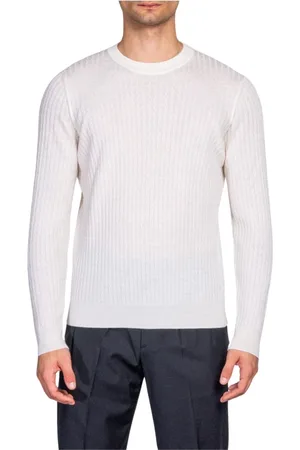 COR SINE LABE DOLI Homme, Pulls, Blanc, Taille: XL Pull en Laine Texturée