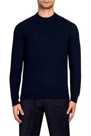 COR SINE LABE DOLI Homme, Pulls, Bleu, Taille: M Pull en Laine Texturée