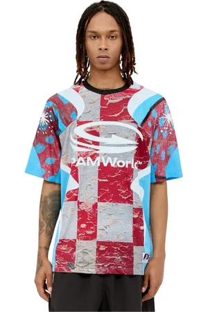 P.A.M Homme, Tops, Multicolore, Taille: XL Maillot de Football à Imprimé Graphique