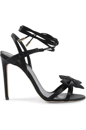 DEE OCLEPPO Femme, Chaussures, Noir, Taille: 41 EU Sandalette Romantique en Satin avec