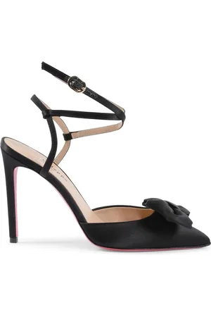 DEE OCLEPPO Femme, Chaussures, Noir, Taille: 37 EU Élégante Pompe à Bride Cheville en Satin