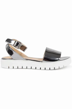 DEE OCLEPPO Femme, Chaussures, Gris, Taille: 35 EU Ville Sandales en Cuir