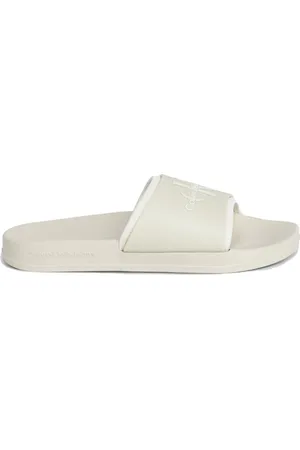 Calvin Klein Femme, Chaussures, , Taille: 40 EU Monogram Eggshell Creamy Chaussons