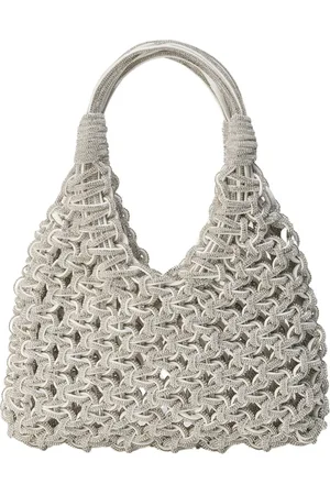 Hibourama Femme, Sacs, Gris, Taille: ONE Size Rock Crystal Sac Tissé à la Main