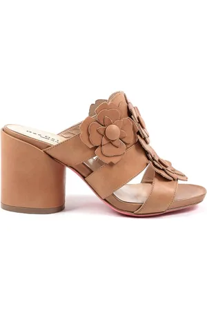DEE OCLEPPO Femme, Chaussures, , Taille: 37 EU Sandales à Talons Hauts en Cuir Tan